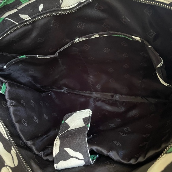 Vera Bradley Imperial Rose Commuter Tote Bag  Faux Leather Trim  + make up bag - Picture 11 of 14